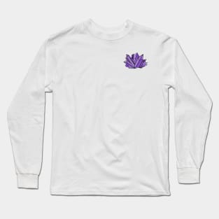 Purple Amethyst Crystal Cluster, made by EndlessEmporium Long Sleeve T-Shirt